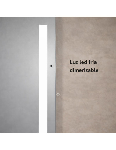 Espejo Led Táctil Vertical 60x80 Dimerizable ZC